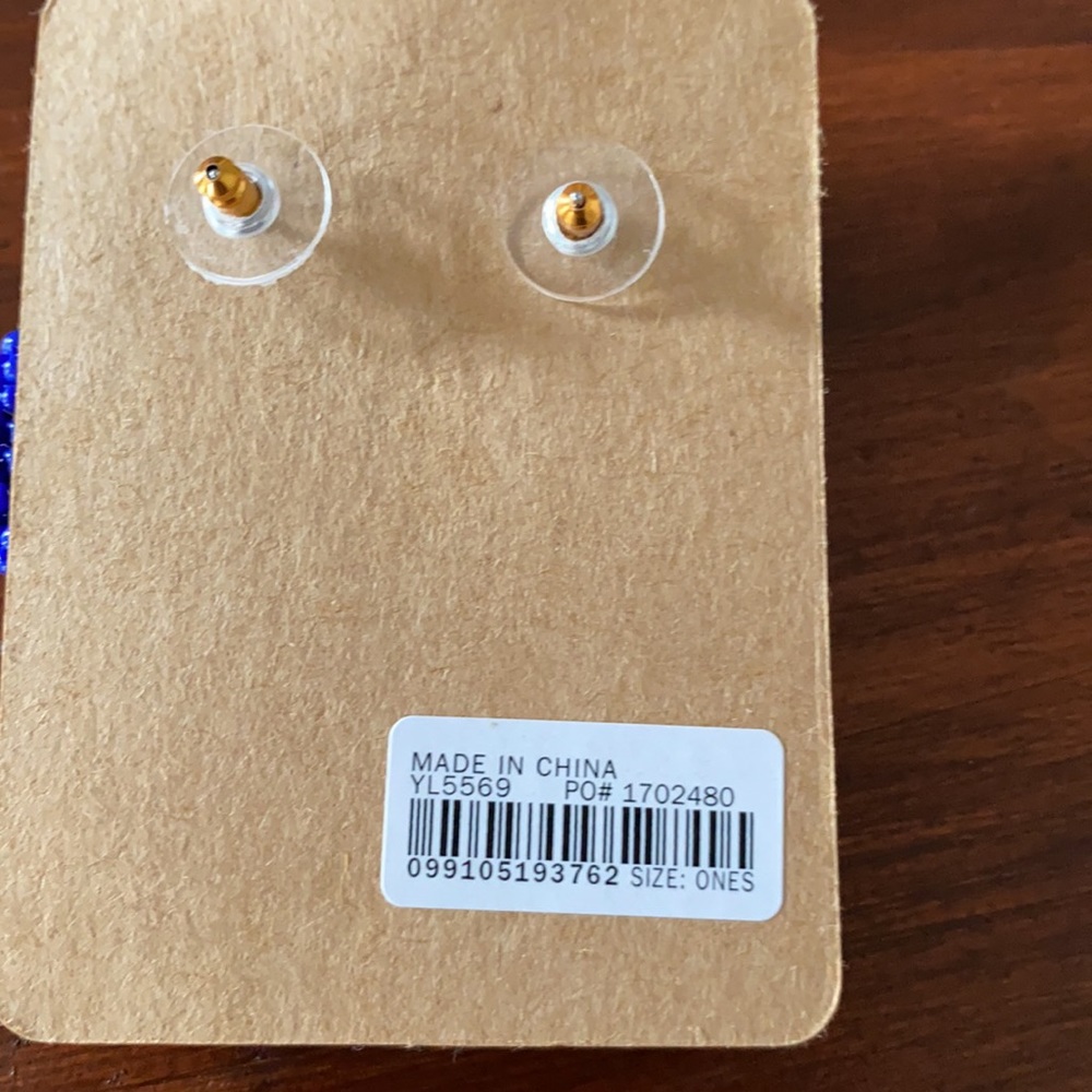 Jcrew seed bead drop hoop earrings - Picture 2 of 3